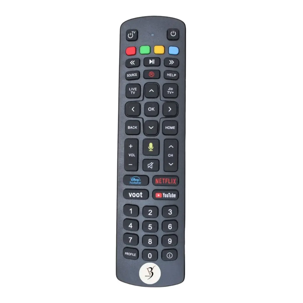 [RM-JIO-FIBER-VC-1PC-0000000175] Remote Control Compatible for Jio Fiber (Jio Voice)