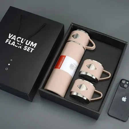 [THERMOS-VACCUM-FLASKS-500ML-3CUP-0000000127] Vacuum Flask Set