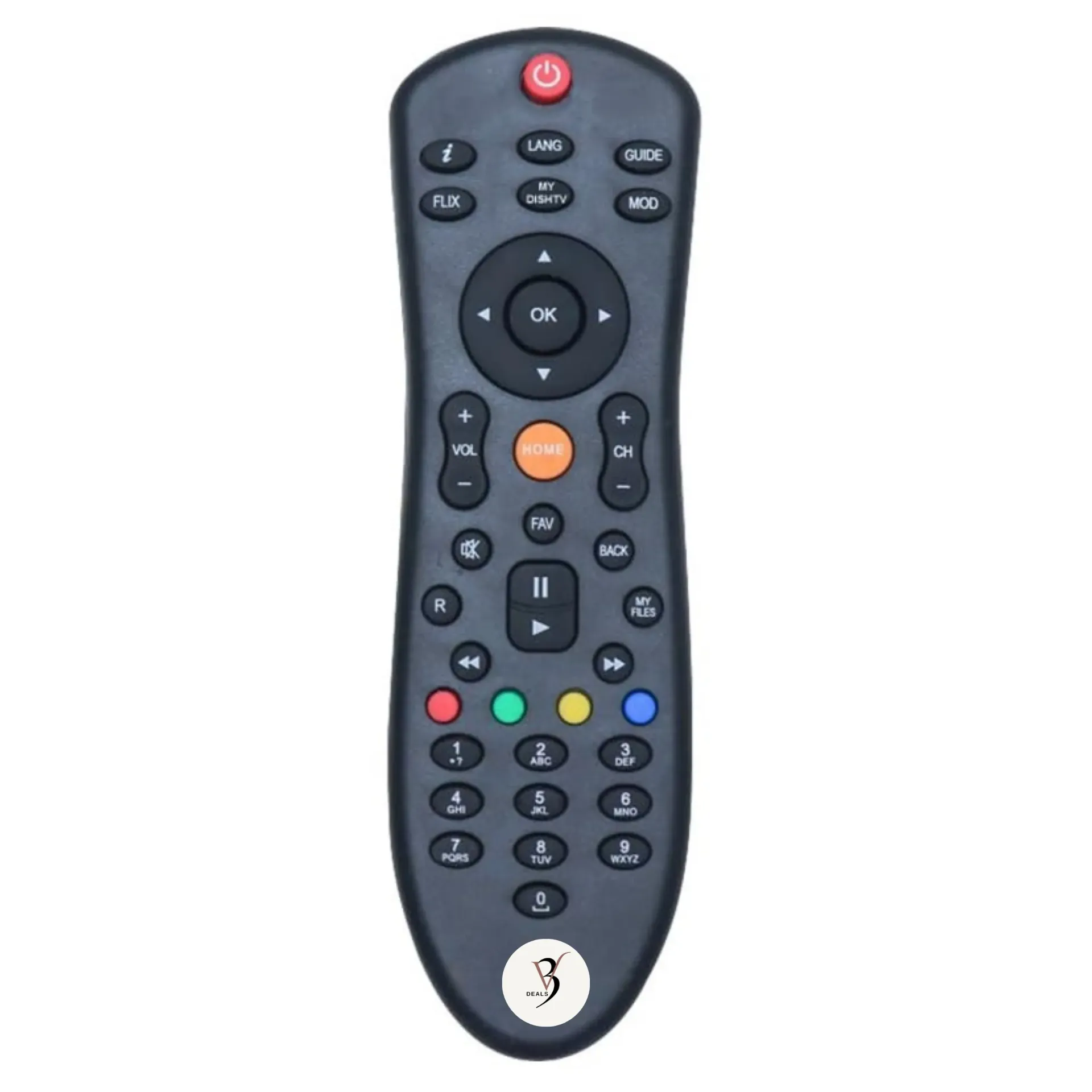 [RM-SB-DISHTV-NV-1PC-0000000025] Compatible Dish TV Unbreakable Remote Control (Dish Tv)