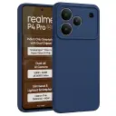 Silicone Back Cover Compatible for Realme P4 Pro 5G (Blue)