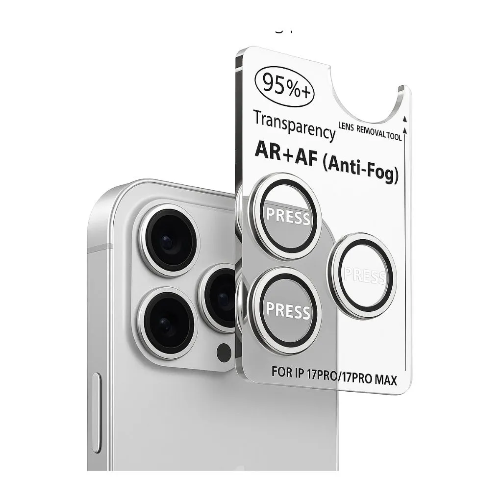 Premium Camera Lens Protector Compatible for iPhone 17 Pro, 17 Pro Max (Silver)