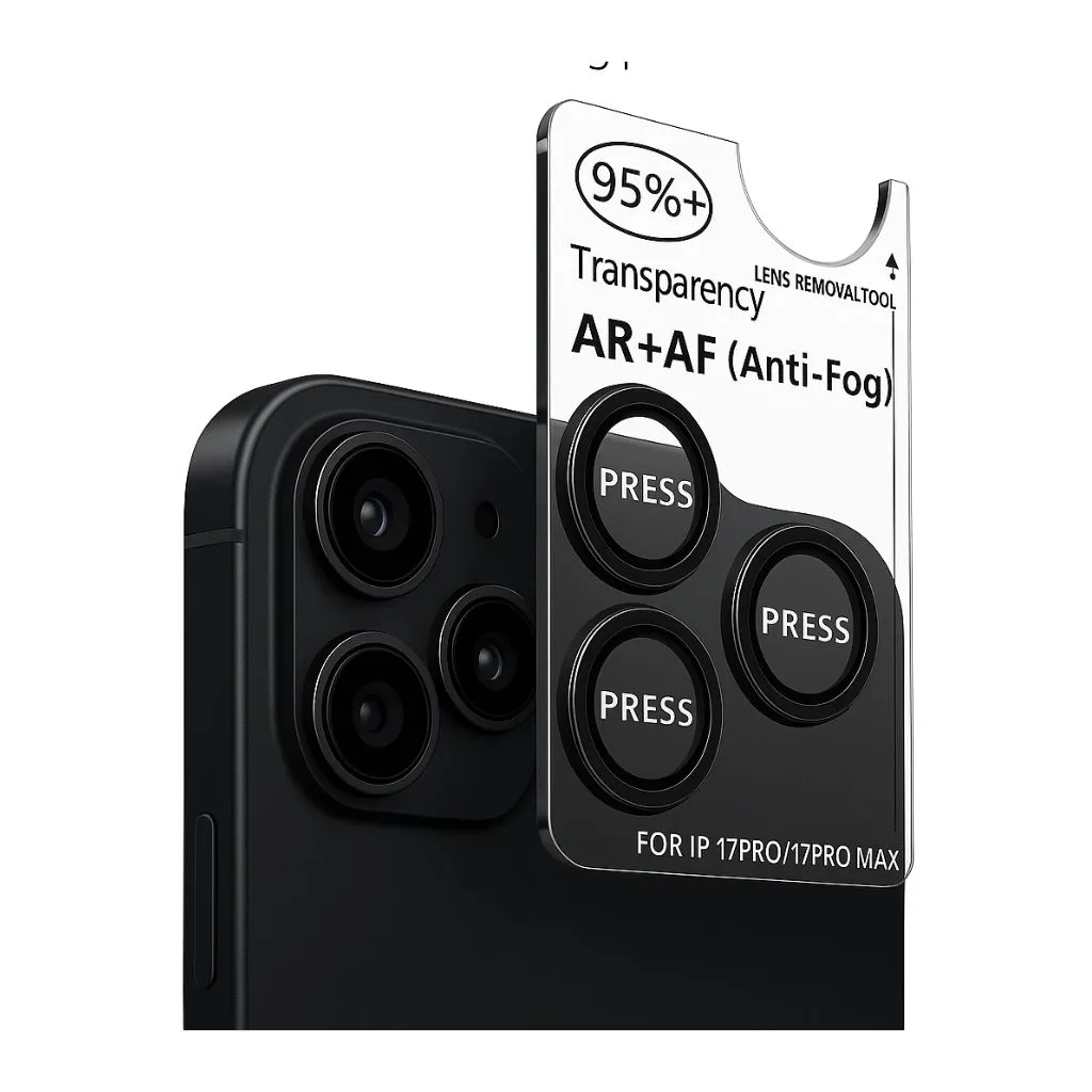 Premium Camera Lens Protector Compatible for iPhone 17 Pro, 17 Pro Max (Black)