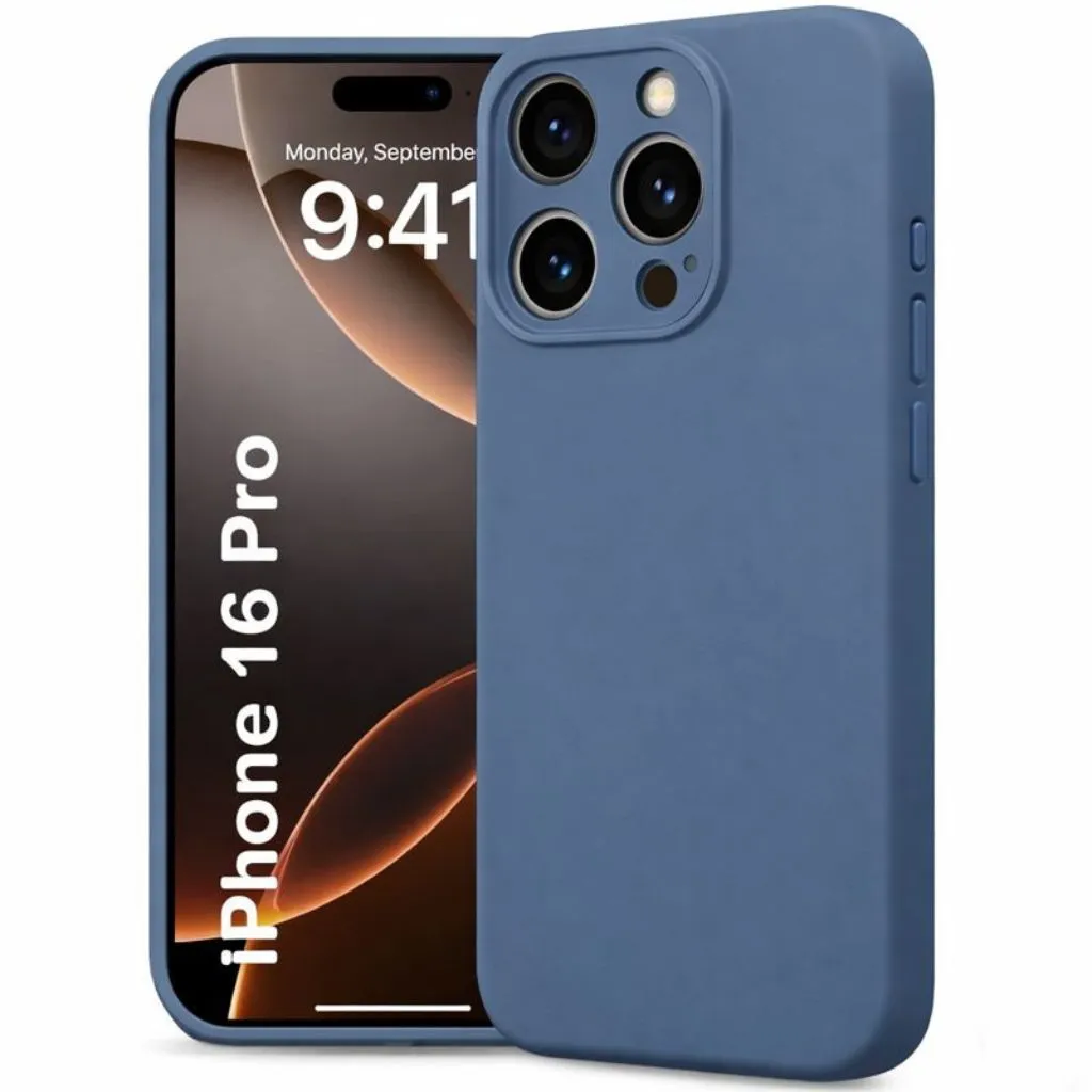Silicone Back Cover Compatible for iPhone (16 Pro)