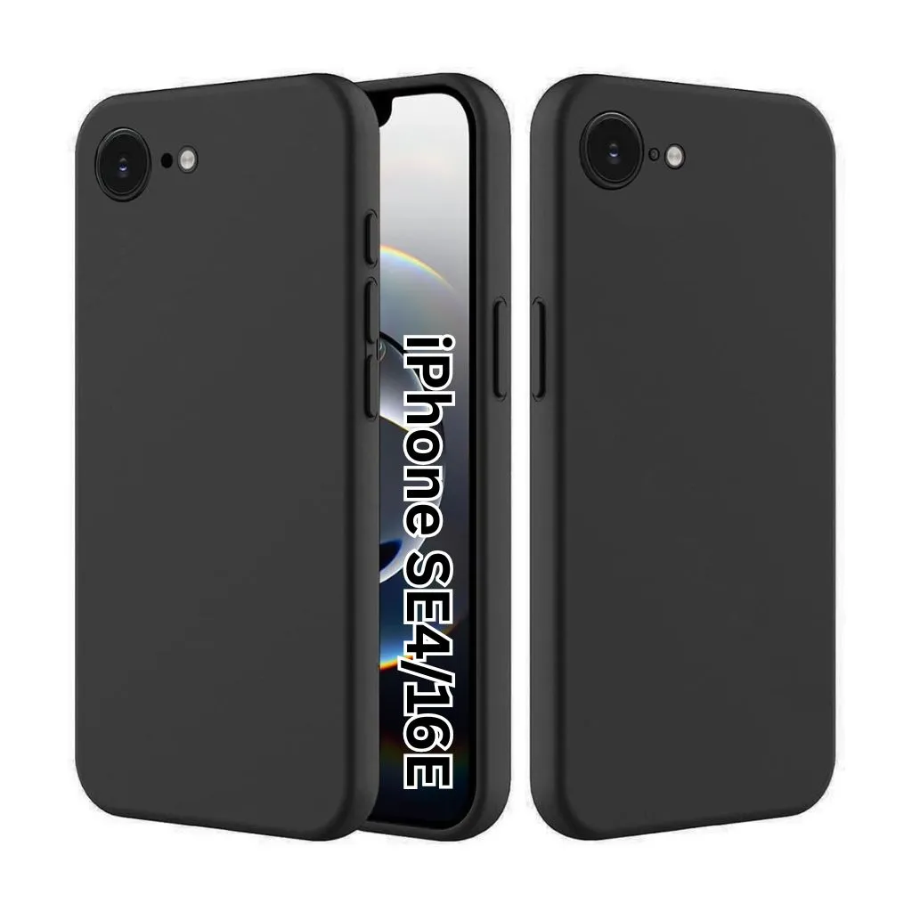 [MC-SLCN-IPH-SE4-16E-BLK-1PC-0000000299] Silicone Back Cover Compatible for iPhone (SE4/16E) (Black)