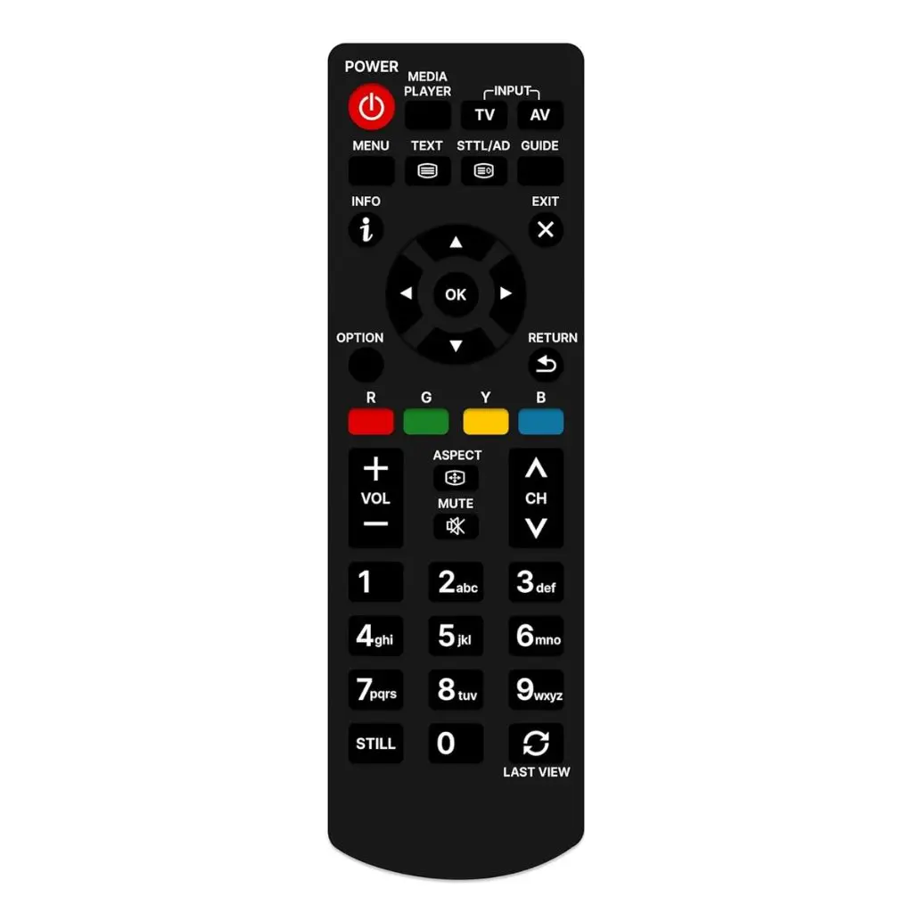 Compatible with Panasonic Tv Remote (Panasonic 1728)
