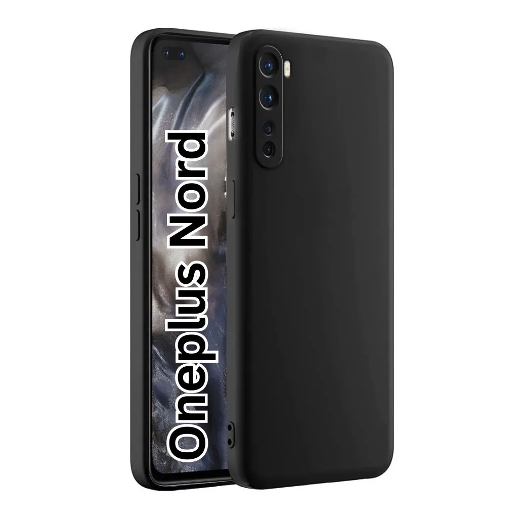 [MC-SLCN-ONP-NRD-BLK-1PC-0000000311] Silicone Back Cover Compatible for Oneplus Nord (Black, Nord)
