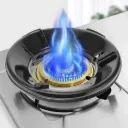 Windproof Gas Saver Burner Stand, Heavy Duty Iron, Black Finish