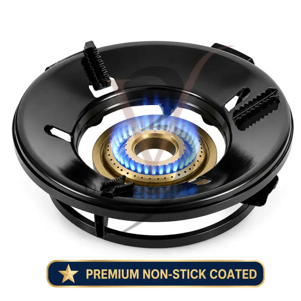 Non Stick Gas Saver Burner Stand - Windproof Stove Cover Protector
