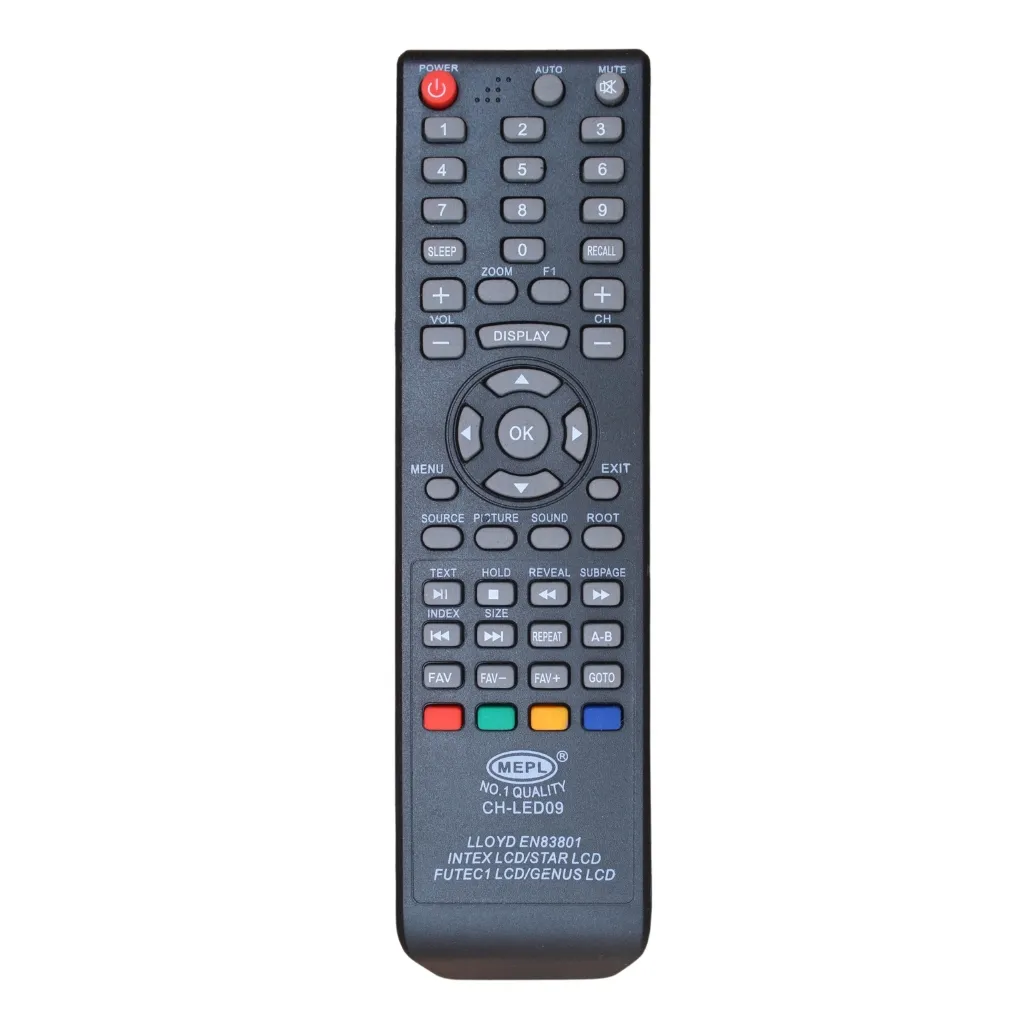 [RM-LED-CHN-LED09-RVL-NV-1PC-0000000188] Remote Control Compatible with Lloyd EN83801/Intex LCD/Star LCD/Futec1 LCD/Genus LCD TV Models (China LED 09)