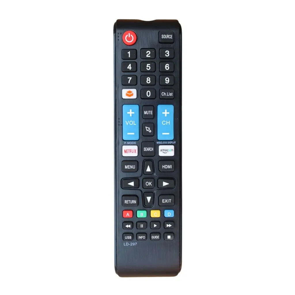 [RM-LED-CHN-LD297-NTFL-NV-1PC-0000000090] Remote Control Compatible for Assembled China/Chinese Smart LED/LCD TV (China LD 297)